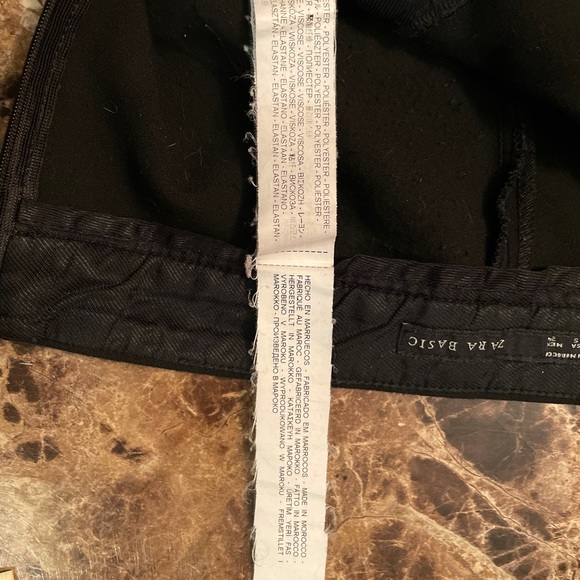 Zara XS Asymmetrical Black Envelope Skort Shorts - Picture 9 of 11